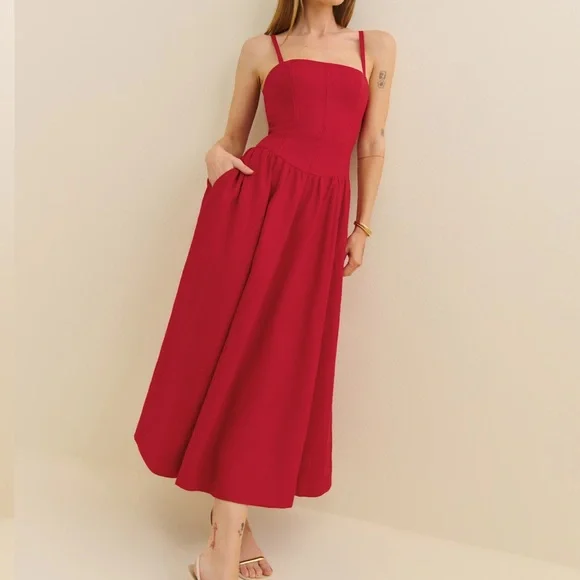 bow linen dress Linen dress with bow CHERYL main image 0